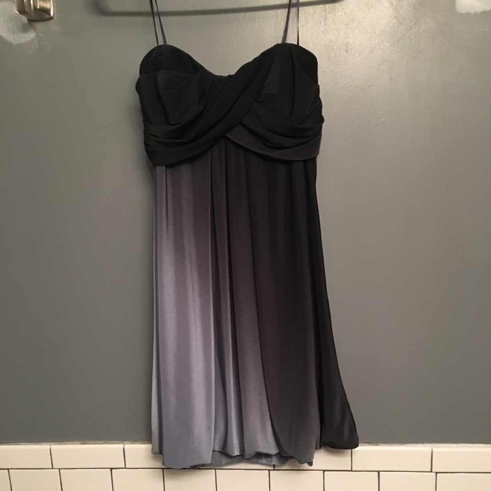 Silver black ombre sweetheart dress